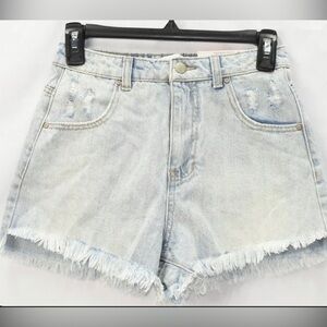 And Now This Women's Size 26 High Rise Cotton Frayed Denim Jean Shorts NWT